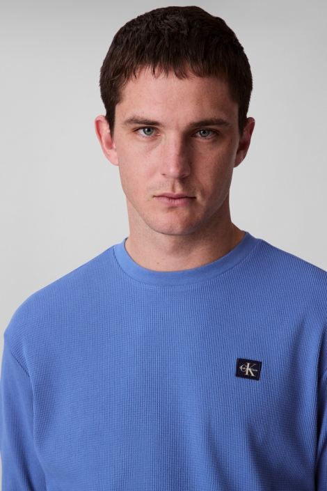 Calvin Klein lv040em217 ls waffle badge crew